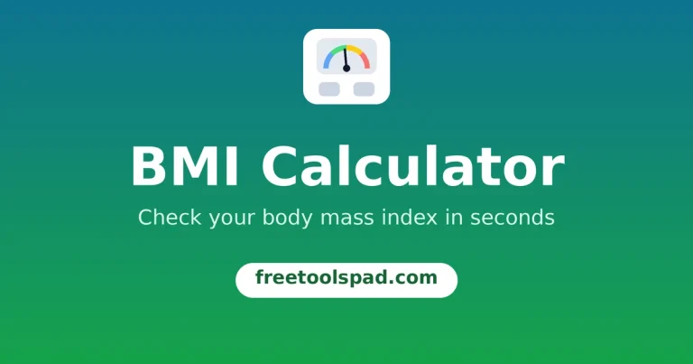 BMI Calculator – Free Body Mass Index Calculator Online